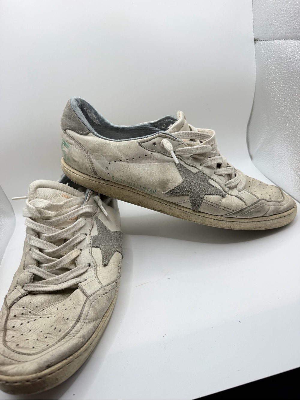 Golden Goose White Superstar Athletic Sneakers